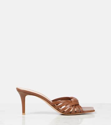 Vyna 70 metallic leather mules | Gianvito Rossi