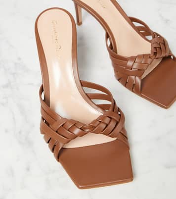 Vyna 70 metallic leather mules | Gianvito Rossi