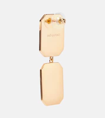 Amber gold-plated drop earrings | Self-Portrait