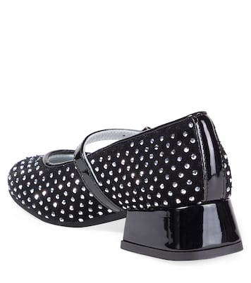 Dorothy embellished velvet ballet flats | Monnalisa