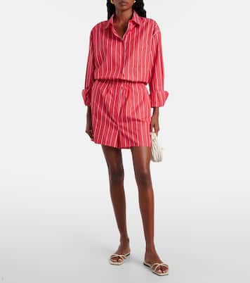 Lui striped cotton poplin shorts | The Frankie Shop