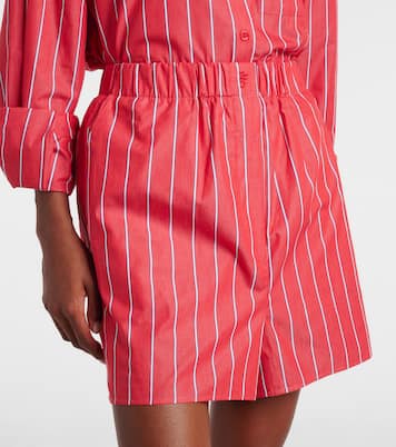 Lui striped cotton poplin shorts | The Frankie Shop
