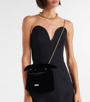 Bow Tie Small velvet tote bag | Aquazzura