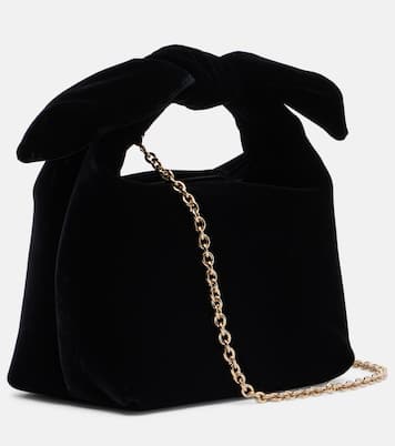 Bow Tie Small velvet tote bag | Aquazzura