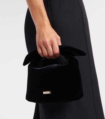 Bow Tie Small velvet tote bag | Aquazzura