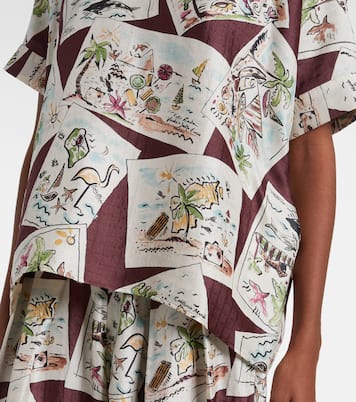 Rosemary printed silk top | Loro Piana