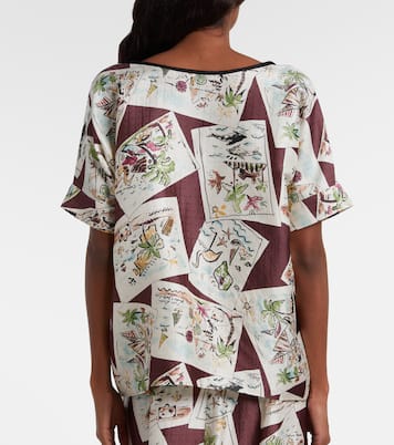 Rosemary printed silk top | Loro Piana