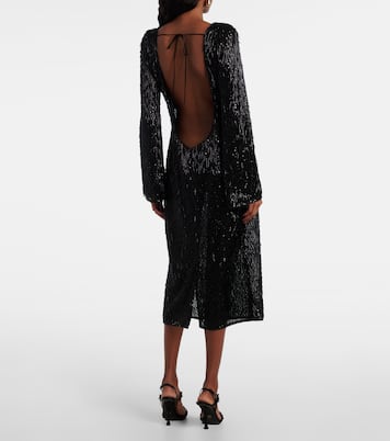 Robe aus Chiffon mit Pailletten | Dolce&Gabbana