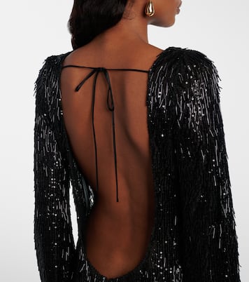 Robe aus Chiffon mit Pailletten | Dolce&Gabbana