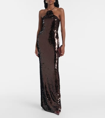 Floral-appliqué maxi dress | Magda Butrym