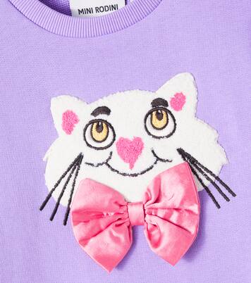 Patch-appliqué cotton dress | Mini Rodini