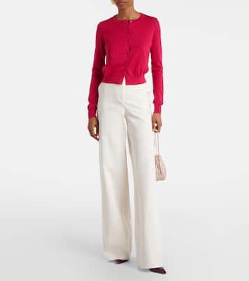 Cárdigan cropped de seda y algodón | Carolina Herrera