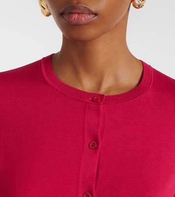 Cárdigan cropped de seda y algodón | Carolina Herrera