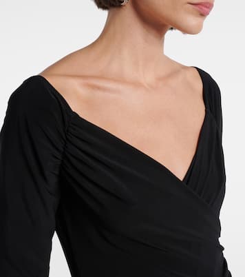 Vestido corto de jersey fruncido | Norma Kamali