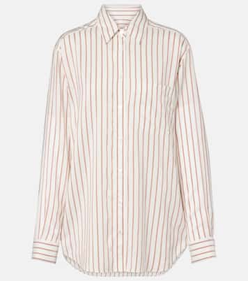 Gavina striped silk shirt | The Row