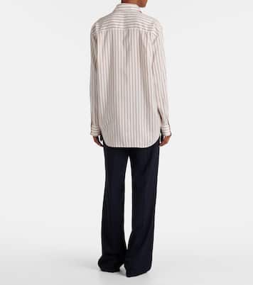 Gavina striped silk shirt | The Row