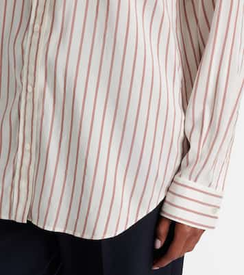 Gavina striped silk shirt | The Row