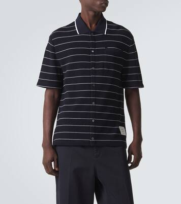 Polohemd aus Baumwolle und Leinen | Thom Browne