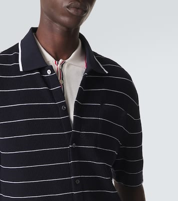 Polohemd aus Baumwolle und Leinen | Thom Browne