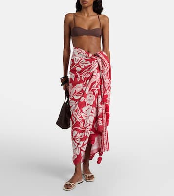 Cashew And Birds printed cotton beach cover-up | Farm Rio