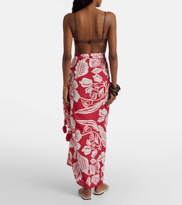 Cashew And Birds printed cotton beach cover-up | Farm Rio