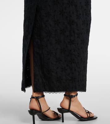 Salma embroidered cotton maxi skirt | Posse