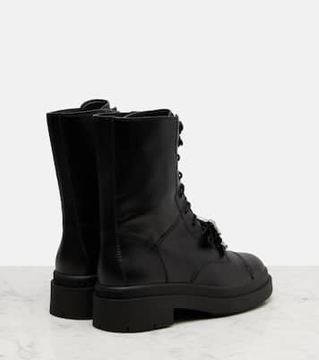 Averi bow-detail leather lace-up boots | Jimmy Choo