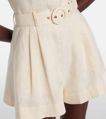 Awaken halterneck linen romper | Zimmermann