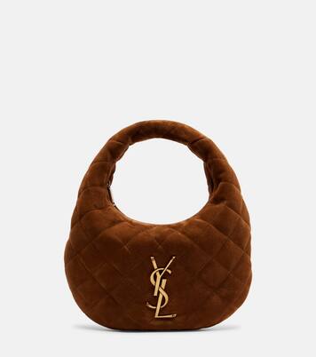 Icarino Mini quilted suede top-handle bag | Saint Laurent