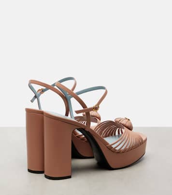 Cœur Royal 115 leather platform sandals | Valentino Garavani
