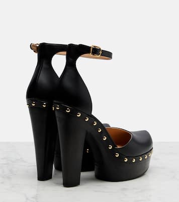 Lola studded leather platform pumps | Chloé