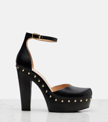 Lola studded leather platform pumps | Chloé