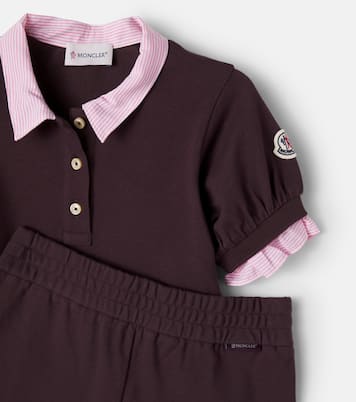 Set de polo y shorts de algodón | Moncler Enfant