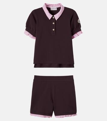 Set de polo y shorts de algodón | Moncler Enfant