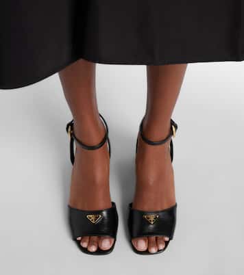 Leather slingback sandals | Prada