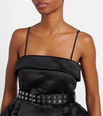 束带缎布迷你连衣裙 | Ganni