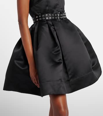 束带缎布迷你连衣裙 | Ganni