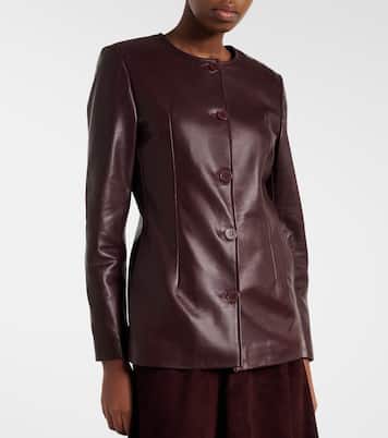 Blazer Maud aus Leder | Nour Hammour