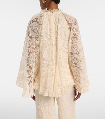 Carousel ruffled lace blouse  | Zimmermann