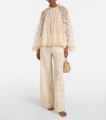 Carousel ruffled lace blouse  | Zimmermann