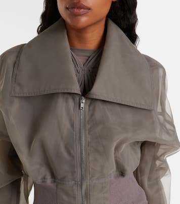 Dracucollar tulle and organza bomber jacket  | Rick Owens