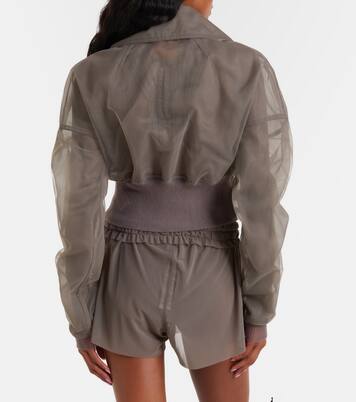 Dracucollar tulle and organza bomber jacket  | Rick Owens