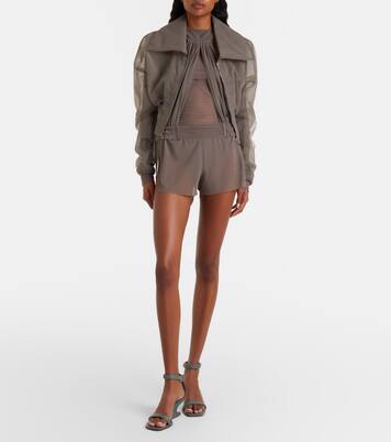 Dracucollar tulle and organza bomber jacket  | Rick Owens