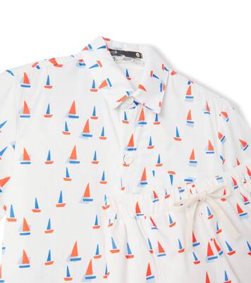 Printed cotton shirt and shorts set | Fábula