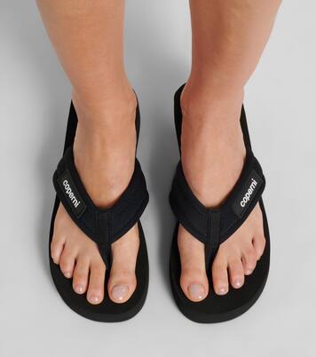 Logo platform thong sandals | Coperni