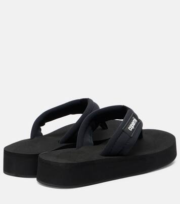 Logo platform thong sandals | Coperni