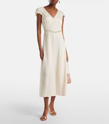 Vestido midi Perla con encaje | Posse