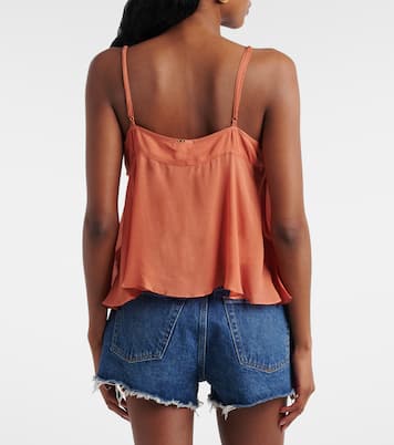 Top Maja de chifón con volantes | Poupette St Barth