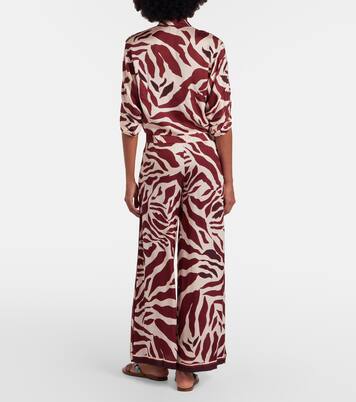Clea animal-print palazzo pants | Poupette St Barth