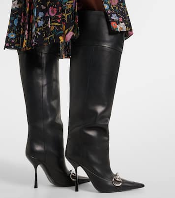 Boulevard Horsebit leather knee-high boots | Gucci